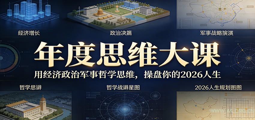 年度思维大课,用经济政治军事哲学思维,操盘你的2026人生-小红泡