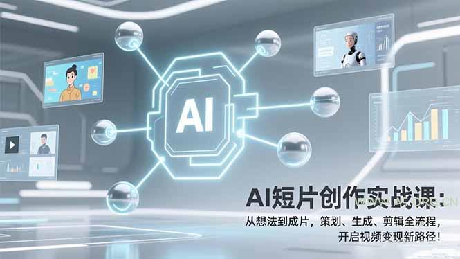 AI短片创作实战课：从想法到成片，策划、生成、剪辑全流程，开启视频变现新路径！-小红泡