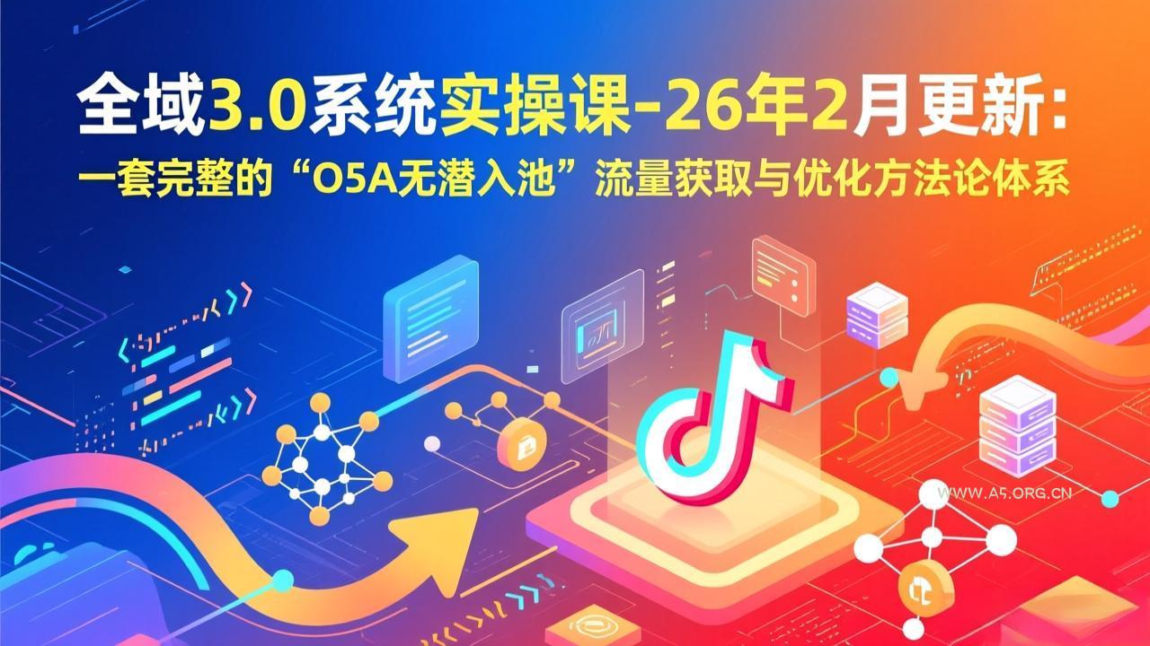 全域3.0系统实操课-26年2月更新：一套完整的“O5A无潜入池”流量获取与优化方法论体系-小红泡