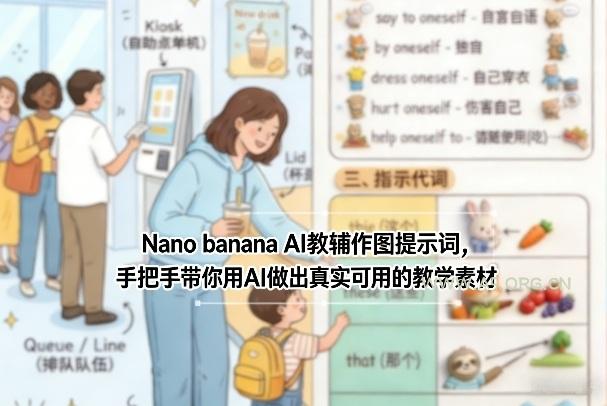 Nano banana AI教辅作图提示词，手把手带你用AI做出真实可用的教学素材-小红泡