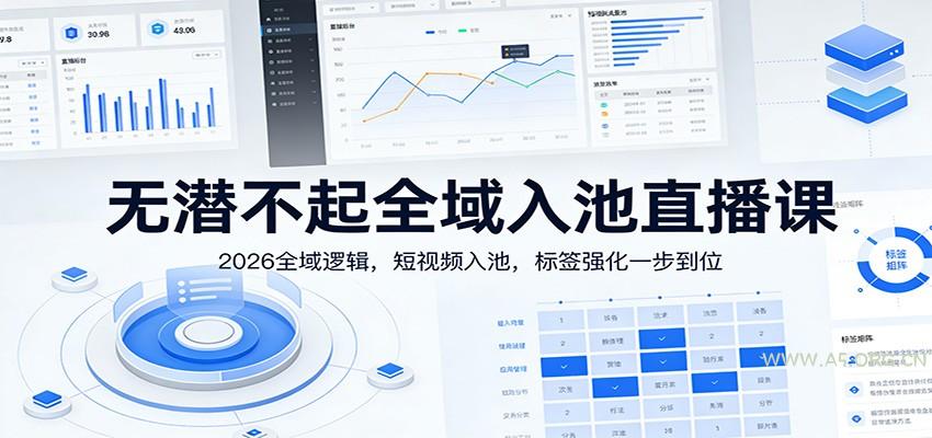 无潜不起全域入池直播课：2026全域逻辑，短视频入池，标签强化一步到位-小红泡