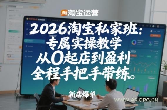 2026淘宝私家班：专属实操教学，从0起店到盈利，全程手把手带练(更新26年2月)-小红泡