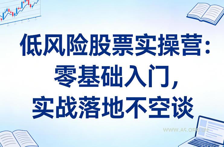 低风险股票实操营：零基础入门，实战落地不空谈-小红泡