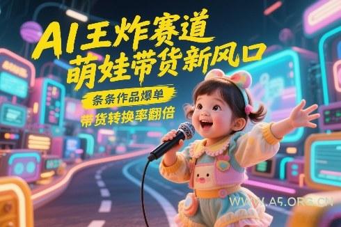 AI王炸赛道，萌娃带货新风口，条条作品爆单，带货转换率翻倍，核心逻辑拆解-小红泡