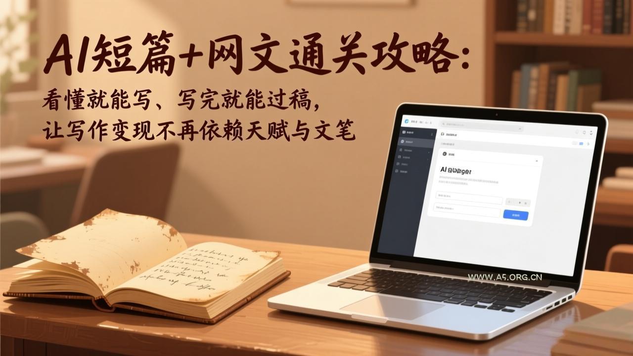 AI短篇+网文通关攻略：看懂就能写、写完就能过稿，让写作变现不再依赖天赋与文笔-小红泡