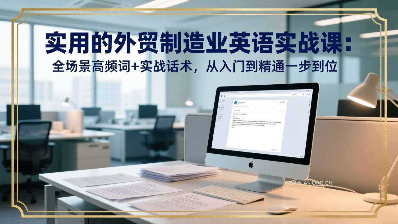 实用的外贸制造业英语实战课：全场景高频词+实战话术，从入门到精通一步到位-小红泡