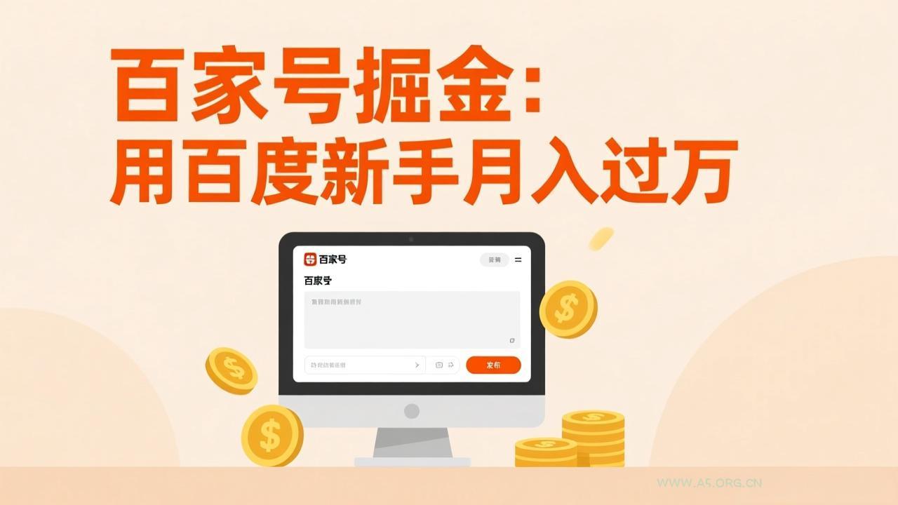 百家号掘金:用百度新手月入过万,日入300,无需引流,全新手机搬砖项目-小红泡
