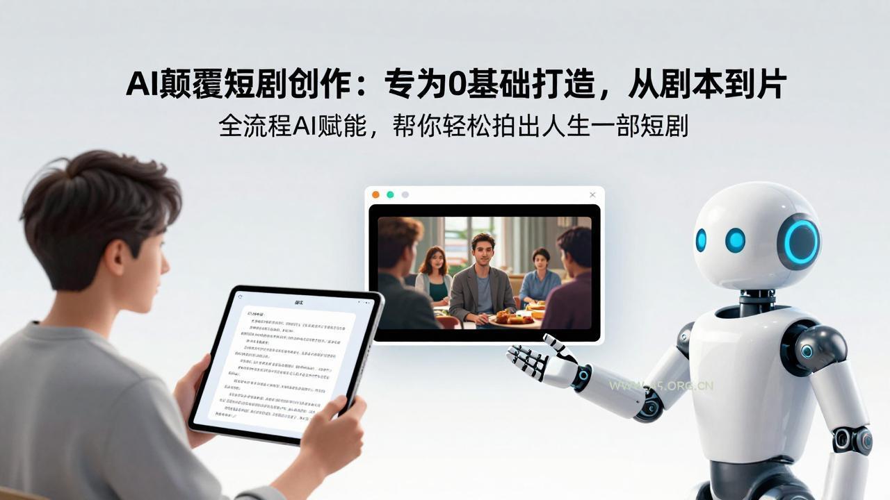 AI颠覆短剧创作：专为0基础打造，从剧本到成片全流程AI赋能，帮你轻松拍出人生第一部短剧-小红泡