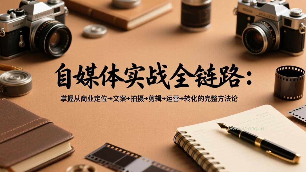 自媒体实战全链路:掌握从商业定位→文案→拍摄→剪辑→运营→转化的完整方法论-小红泡