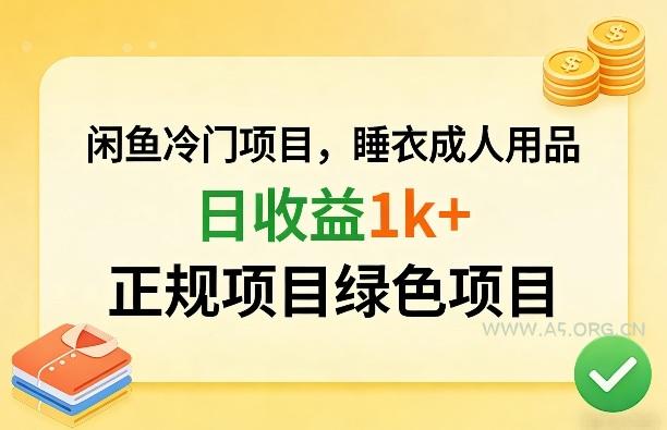 闲鱼冷门项目，情趣内衣成人用品，日收益1k+，正规项目绿色项目-小红泡