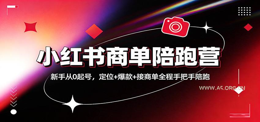 小红书商单陪跑营：新手从0起号，定位+爆款+接商单全程手把手陪跑-小红泡