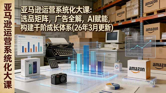 亚马逊运营系统化大课：选品矩阵，广告全解，AI赋能，构建千阶成长体系(26年3月更新-小红泡