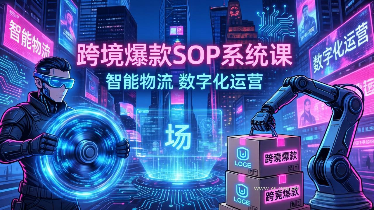 跨境爆款SOP系统课,“内容飞轮+精准投放+AI自动化”为核心,拆解“人×货×场”黄金公式-小红泡