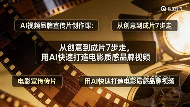 AI视频品牌宣传片创作课：从创意到成片7步走，用AI快速打造电影质感品牌视频-小红泡