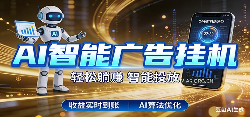 智能广告挂机新时代，利用碎片化时间实现稳定被动收益，AI帮你持续盈利-小红泡