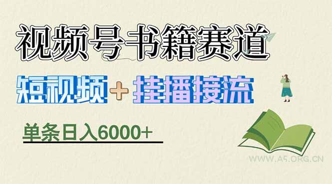 揭秘视频号书籍赛道短视频带货，一条短视频通过挂播接流，躺赚6000+-小红泡