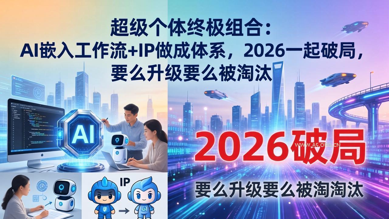 超级个体终极组合：AI嵌入工作流+IP做成体系，2026一起破局，要么升级要么被淘汰-小红泡