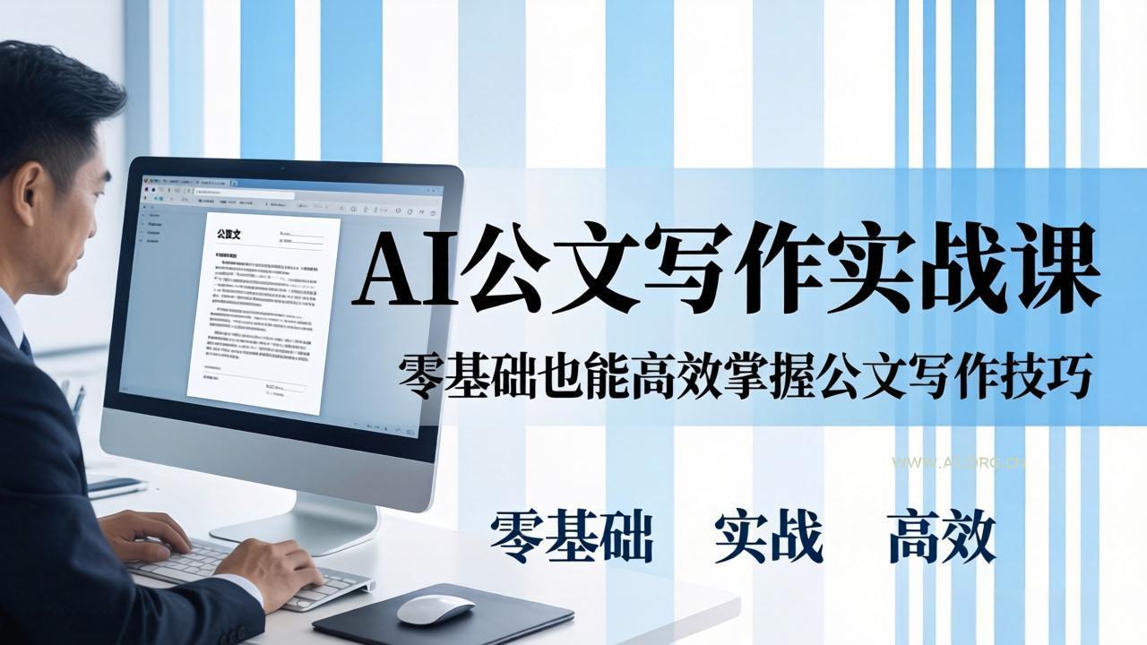 AI 公文写作实战课：零基础掌握格式规范与 5 大文种，用 AI 高效写出合格材料-小红泡