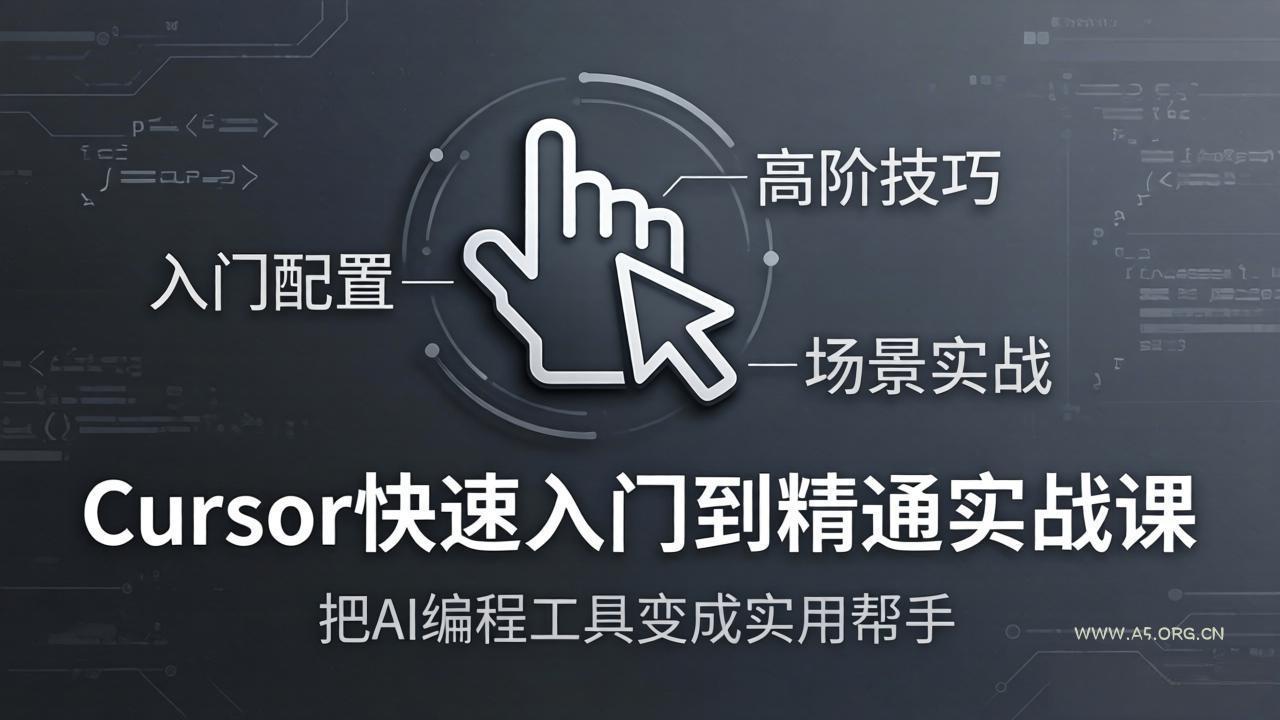 Cursor快速入门到精通实战课：入门配置+高阶技巧+场景实战，把AI编程工具变成实用帮手-小红泡