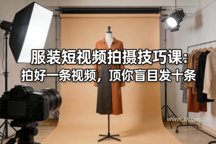 服装短视频拍摄技巧课：拍好一条视频，顶你盲目发十条-小红泡