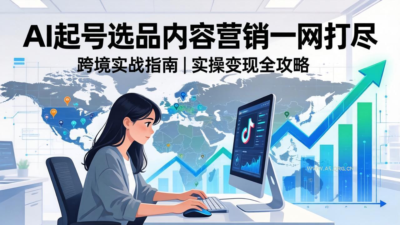 2026 TikTok 跨境AI实操:从零基础到变现全流程,AI起号选品内容营销一网打尽-小红泡