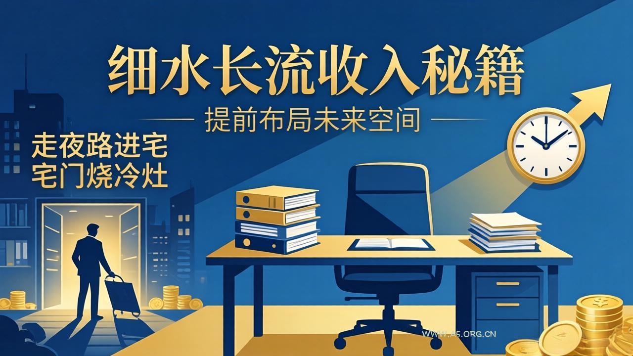 某付费文章：细水长流收入秘籍：走夜路进宅门烧冷灶，提前布局未来空间-小红泡