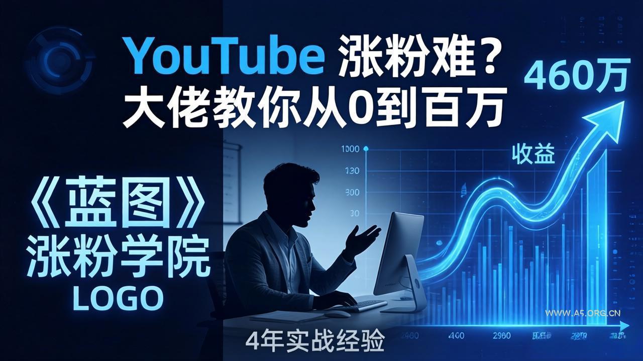YouTube 涨粉难？《蓝图涨粉学院》：4 年赚 460 万的大佬教策略，从0到百万有路径！-小红泡