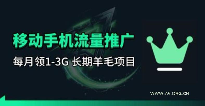手机流量领取推广_每月一轮，刚需类的长期项目-小红泡