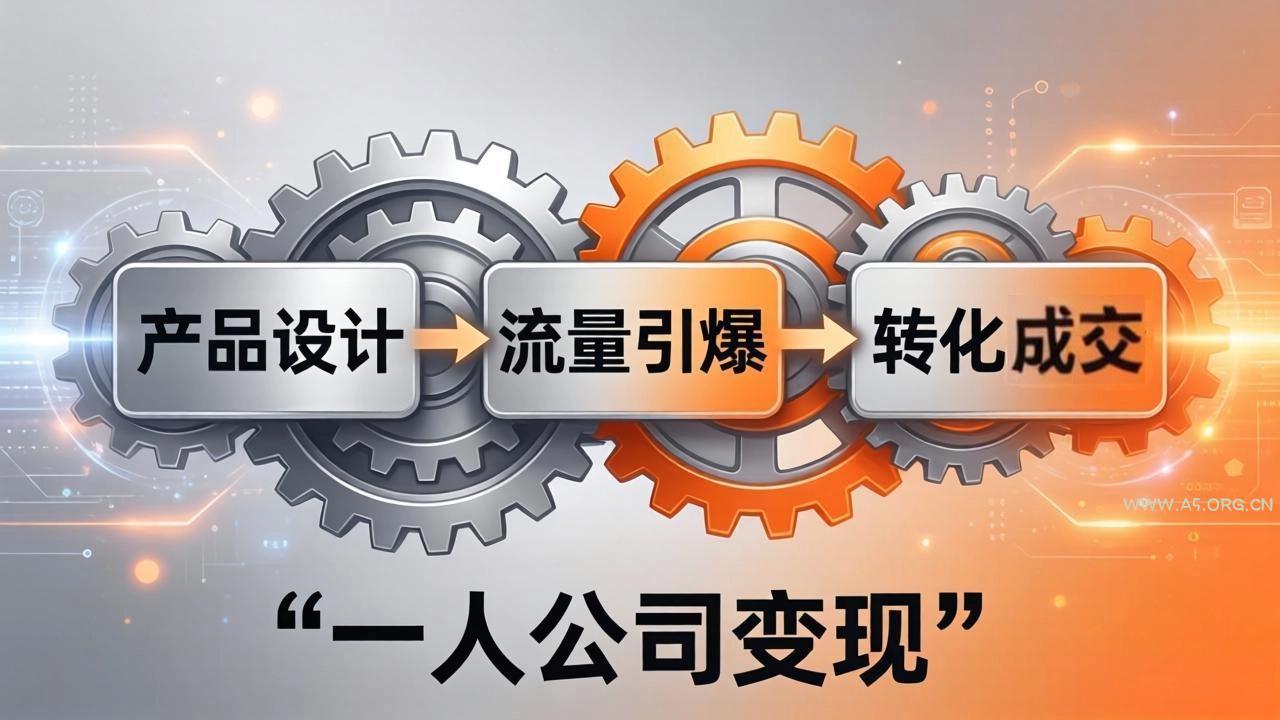 一人公司变现全攻略：产品设计+流量引爆+转化成交，打造不受年龄限制的长期事业-小红泡