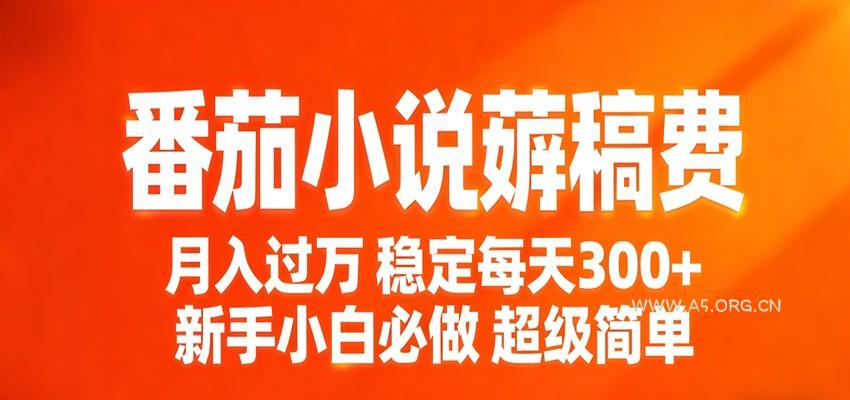 番茄小说赚稿费稳定300+每天，实操落地两年，新手小白必做，超级简单！-小红泡