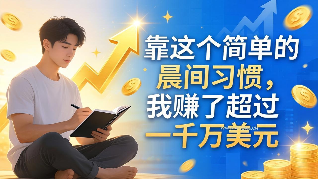 付费文章：靠这个简单的晨间习惯，我赚了超过一千万美元-小红泡