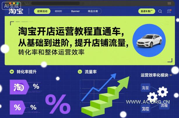淘宝开店运营教程直通车,从基础到进阶,提升店铺流量,转化率和整体运营效率(更新26年4月10日)