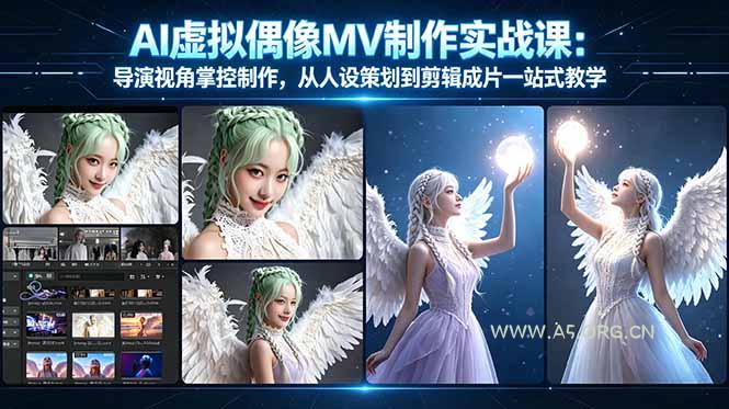 AI虚拟偶像MV制作实战教学:导演视角掌控制作,从人设策划到剪辑成片一站式教学-小红泡