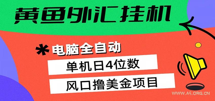 黄鱼外汇挂机：全自动赚美金、自动交易、风口项目-小红泡