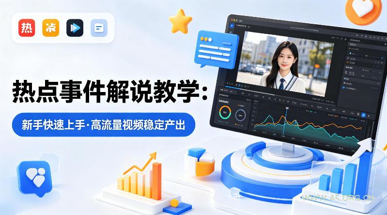 某大V的热点事件解说教学,新手也能快速上手,稳定产出高流量解说视频-小红泡