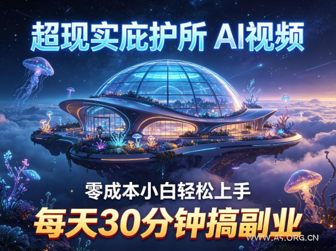 超现实庇护所AI视频项目拆解,零成本小白轻松上手,每天30分钟搞副业-小红泡