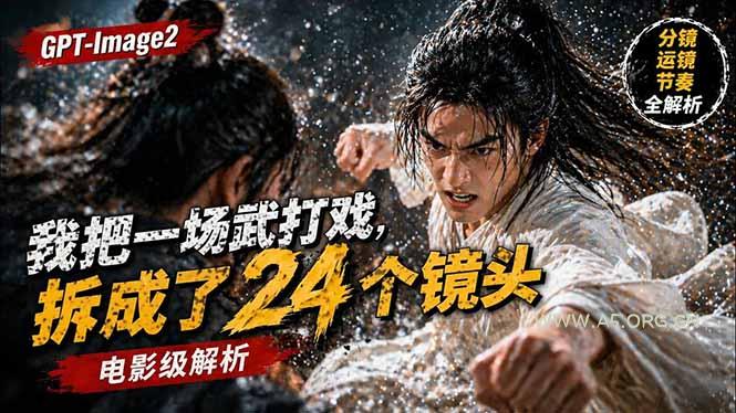 用GPT-Image2，把一段武打对决拆成24个连续镜头，从人物建立、动作衔接、运镜节奏，到情绪爆发-小红泡