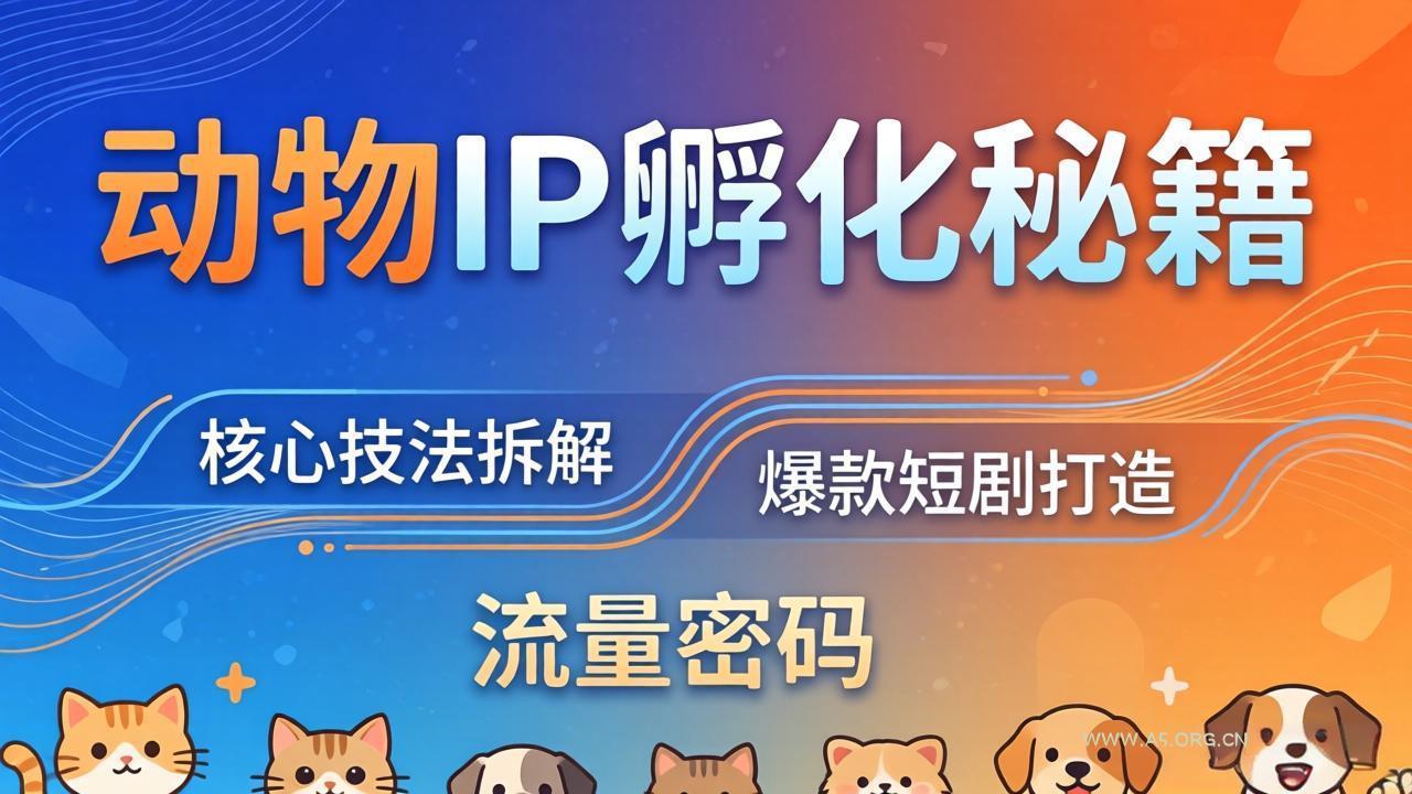 动物IP孵化全套秘籍，三大核心技法拆解，打造爆款萌宠短剧，轻松拿捏赛道流量密码-小红泡