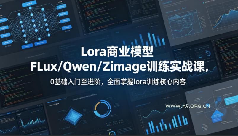 系统性学习Lora商业模型FLux／Qwen／Zimage训练实战课，0基础入门至进阶，全面掌握lora训练核心内容-小红泡