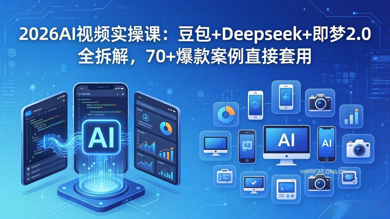 2026AI视频实操课：豆包+Deepseek+即梦2.0全拆解，70+爆款案例直接套用-小红泡