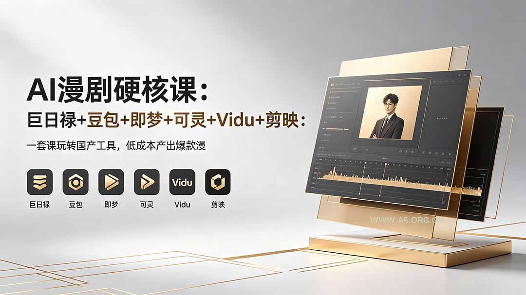 AI漫剧硬核课：巨日禄+豆包+即梦+可灵+Vidu+剪映：一套课玩转国产工具，低成本产出爆款漫剧-小红泡