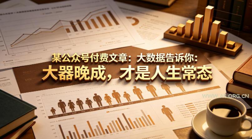 某公众号付费文章:大数据告诉你:大器晚成,才是人生常态-小红泡