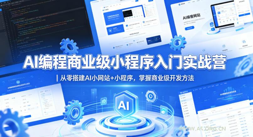 AI编程商业级小程序入门实战营|从零搭建AI小网站+小程序,掌握商业级开发方法-小红泡