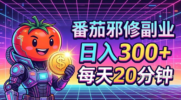 番茄小说撸金，日入300+，每天20分钟！五一必看，独家项目，副业小白友好，超级简单【揭秘】-小红泡