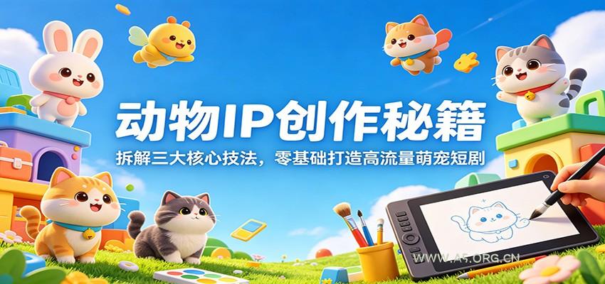 动物IP创作秘籍：拆解三大核心技法，零基础打造高流量萌宠短剧-小红泡