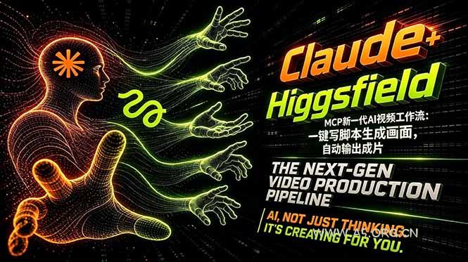 Claude+Higgsfield MCP新一代AI视频工作流:一键写脚本生成画面,自动输出成片-小红泡