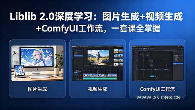 Liblib 2.0深度学习：图片生成+视频生成+ComfyUI工作流，一套课全掌握-小红泡