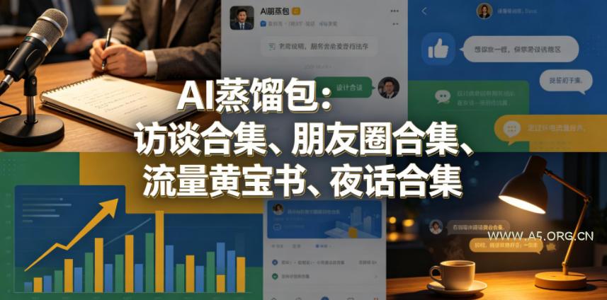 AI蒸馏包：访谈合集、朋友圈合集、流量黄宝书、夜话合集【文档】-小红泡