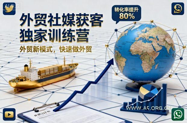 外贸社媒获客独家训练营，外贸新模式，快速做外贸(更新26年4月)-小红泡