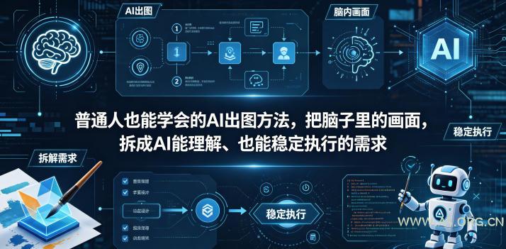 普通⼈也能学会的AI出图⽅法，把脑子里的画面，拆成AI能理解、也能稳定执行的需求【文档】-小红泡